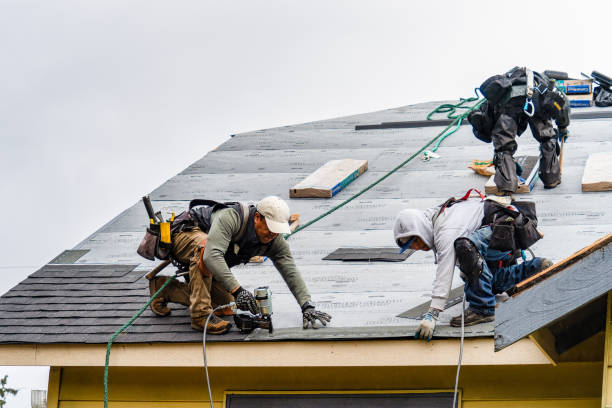 Professional Flat Roof Repair technician working in West Liberty, OH